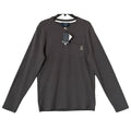 Psycho Bunny Henley T-Shirt Men's Medium Long Sleeve Chest Pocket Dark Gray