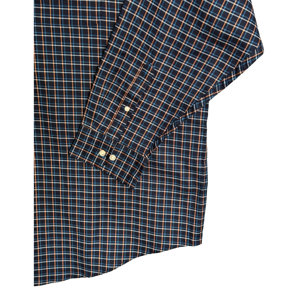 Roundtree & Yorke Men's Weekend Oxford Shirt 3XB Big & Tall Dk Blue Gingham NWT