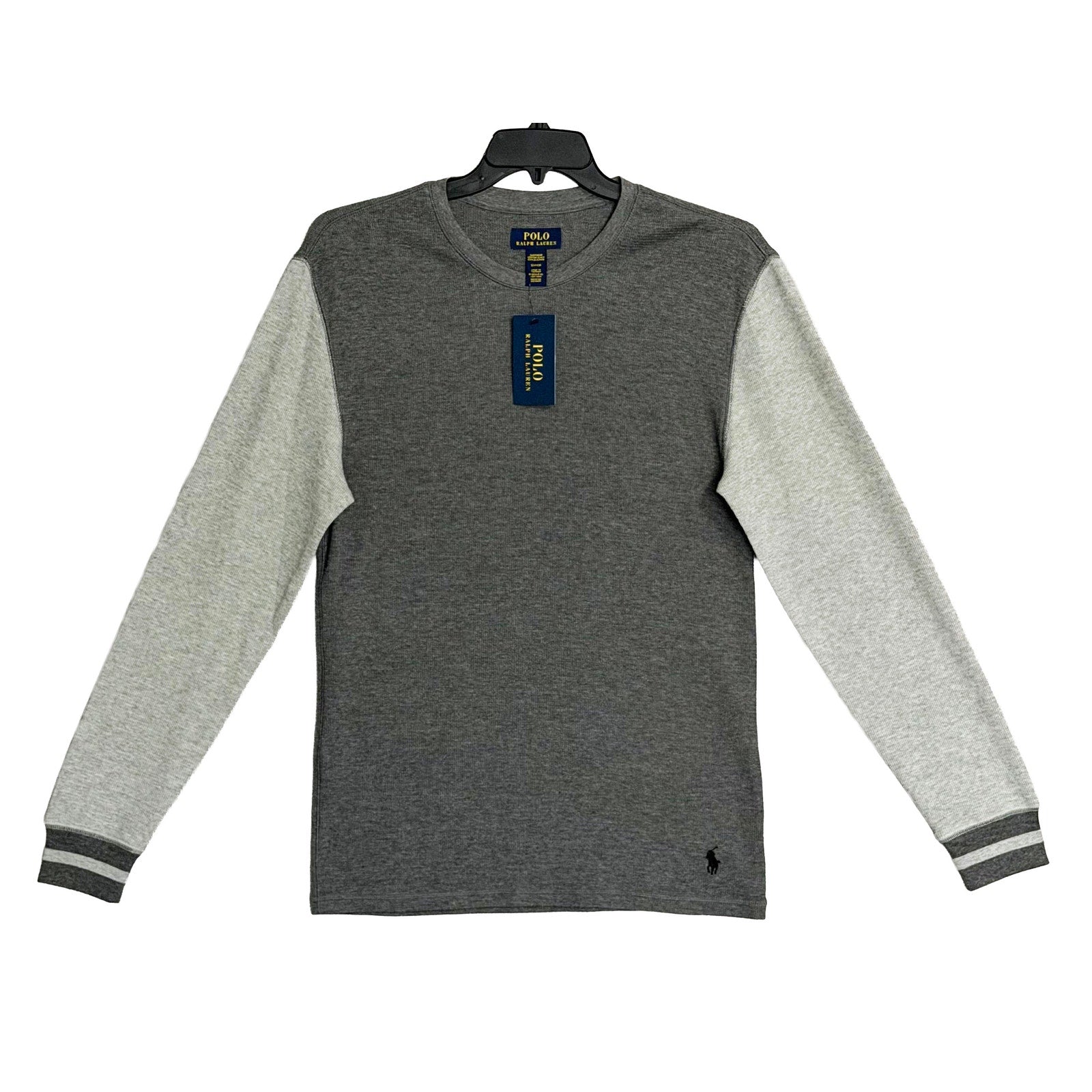 Polo Ralph Lauren Sleepwear Men's Small Crew Neck Long Sleeve Shirt Grey