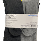 Nautica Performance Crew Socks 5-Pack Men's Shoe Size 6-12.5 Gray Black
