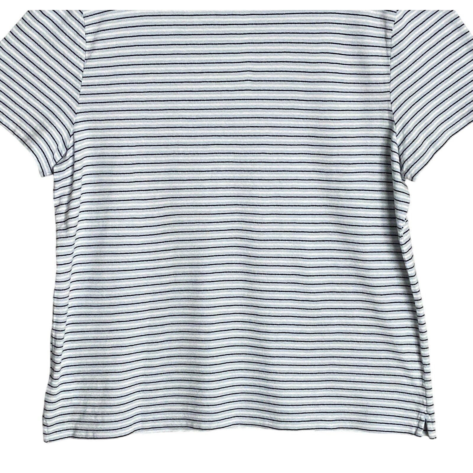 Michael Kors Polo Shirt Men's XXL Short Slv Cotton-Silk Pastel Blue Stripe