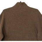 Polo Ralph Lauren Quarter-Zip Men's XXL Mock Neck Cotton Knit Pullover Brown