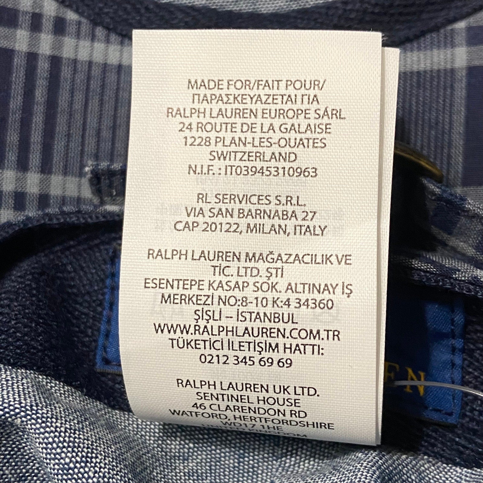 Polo Ralph Lauren Cap Men's One Size Flat Cap Driver's Cap Navy Blue Plaid