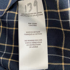 Travis Mathew Men's Small Cloud Collection Flannel Plaid Shirt Black