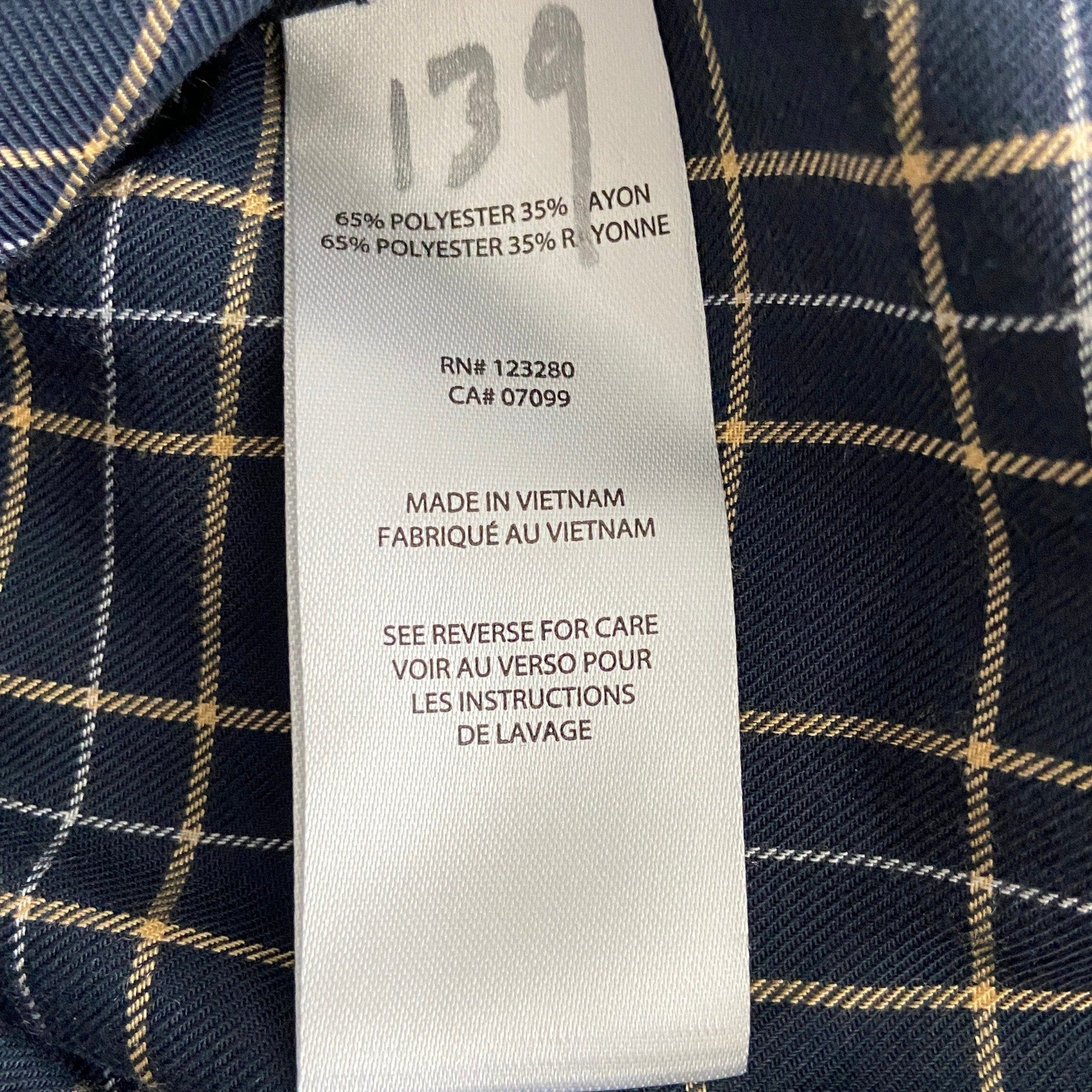 Travis Mathew Men's Small Cloud Collection Flannel Plaid Shirt Black