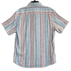 Faherty Shirt Men's Medium Breeze Shirt Short Slv Linen Multicolor Stripe