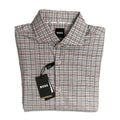 Boss Dress Shirt Men's Small 15-32/33 Sharp Fit Stretch Red & Black Plaid