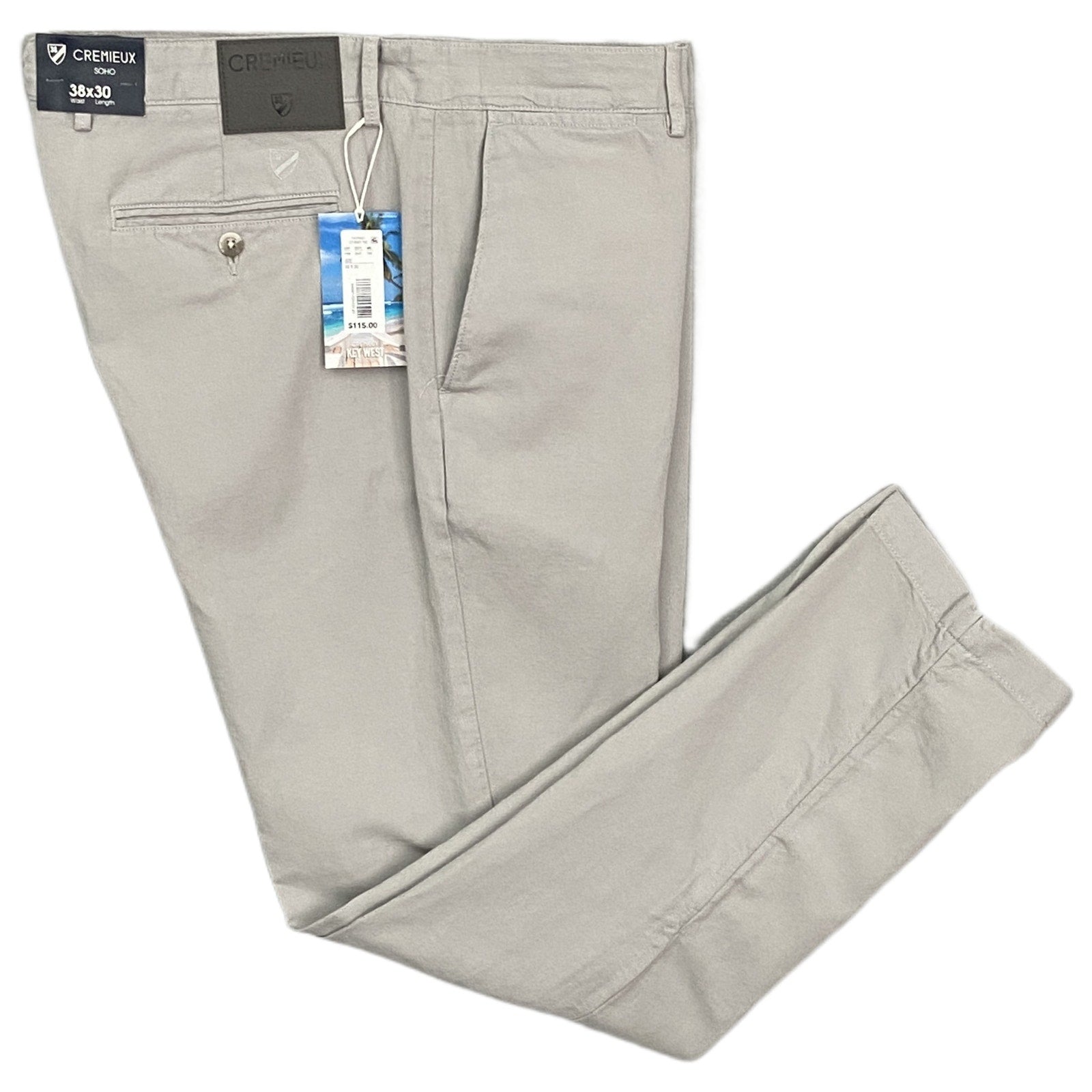 Daniel Cremieux Pants Key West Collection Soho Men's 38"x30" Light Grey