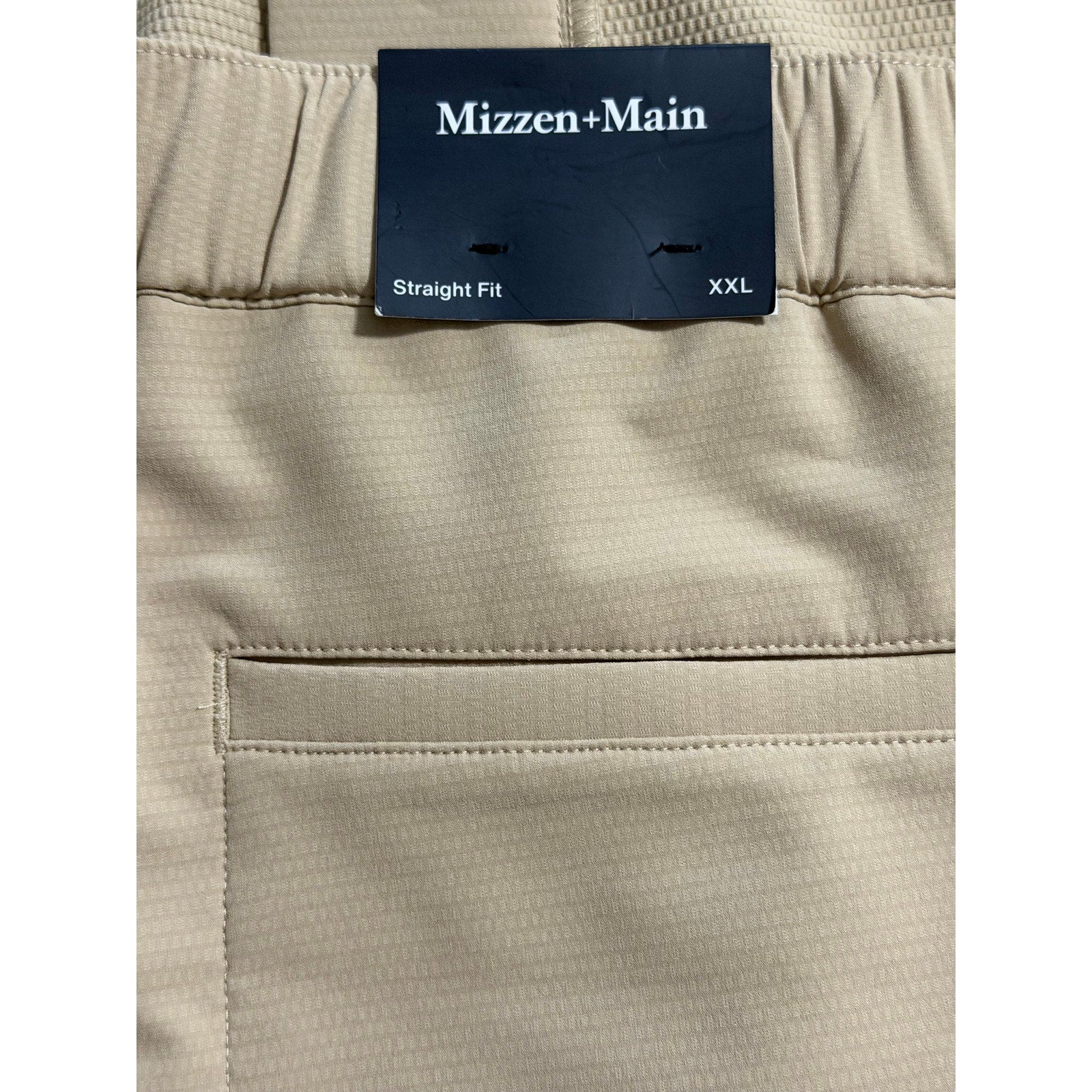 Mizzen+Main Shorts Men's XXL Deck Short Straight Fit Stretch Khaki Solid NEW