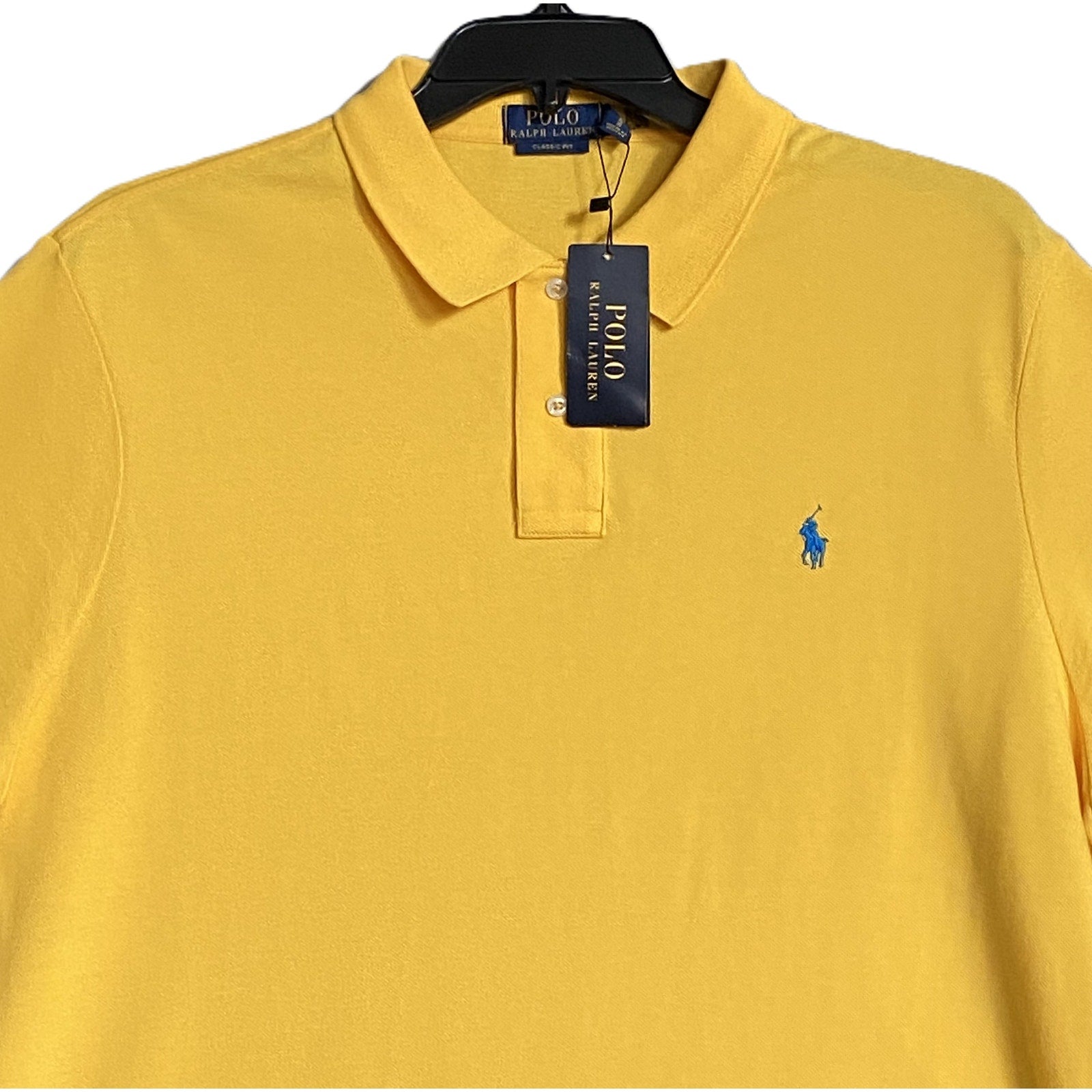 Polo Ralph Lauren Shirt Men's XL Classic Fit Short Sleeve Polo Yellow