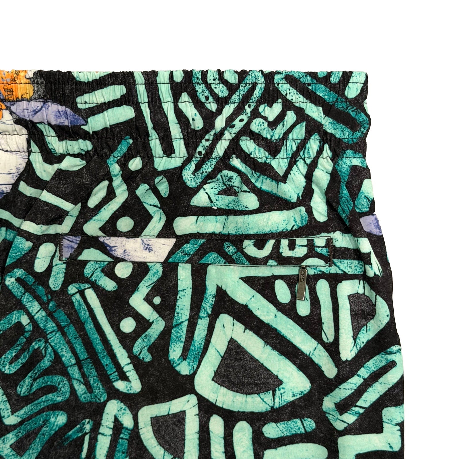 Caribbean Swim Trunks Men's Medium Elastic Drawstring Waist Pockets Lined