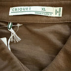 Criquet Polo Shirt Men's XL Long Sleeve Moisture Wicking Quick Dry Single Malt