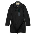 Tommy Hilfiger Men's 38 Regular Double-Breasted Belted Trench Coat Black