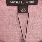 Michael Kors T-Shirt Men's Large Long Sleeve Crew Neck Linen Dusty Rose