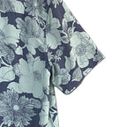 Bugatchi Shirt Men's Small Classic Fit Camp Collar Short Sleeve Mint Floral