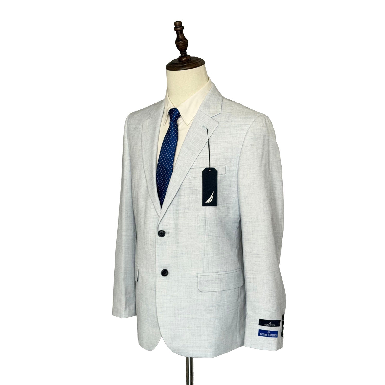 Nautica Sport Coat Men's 42 Regular Modern Fit Active Stretch Lt Blue