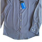 Nautica Dress Shirt Men's 14-14.5 32/33 Performance Slim Fit Blue White Ck