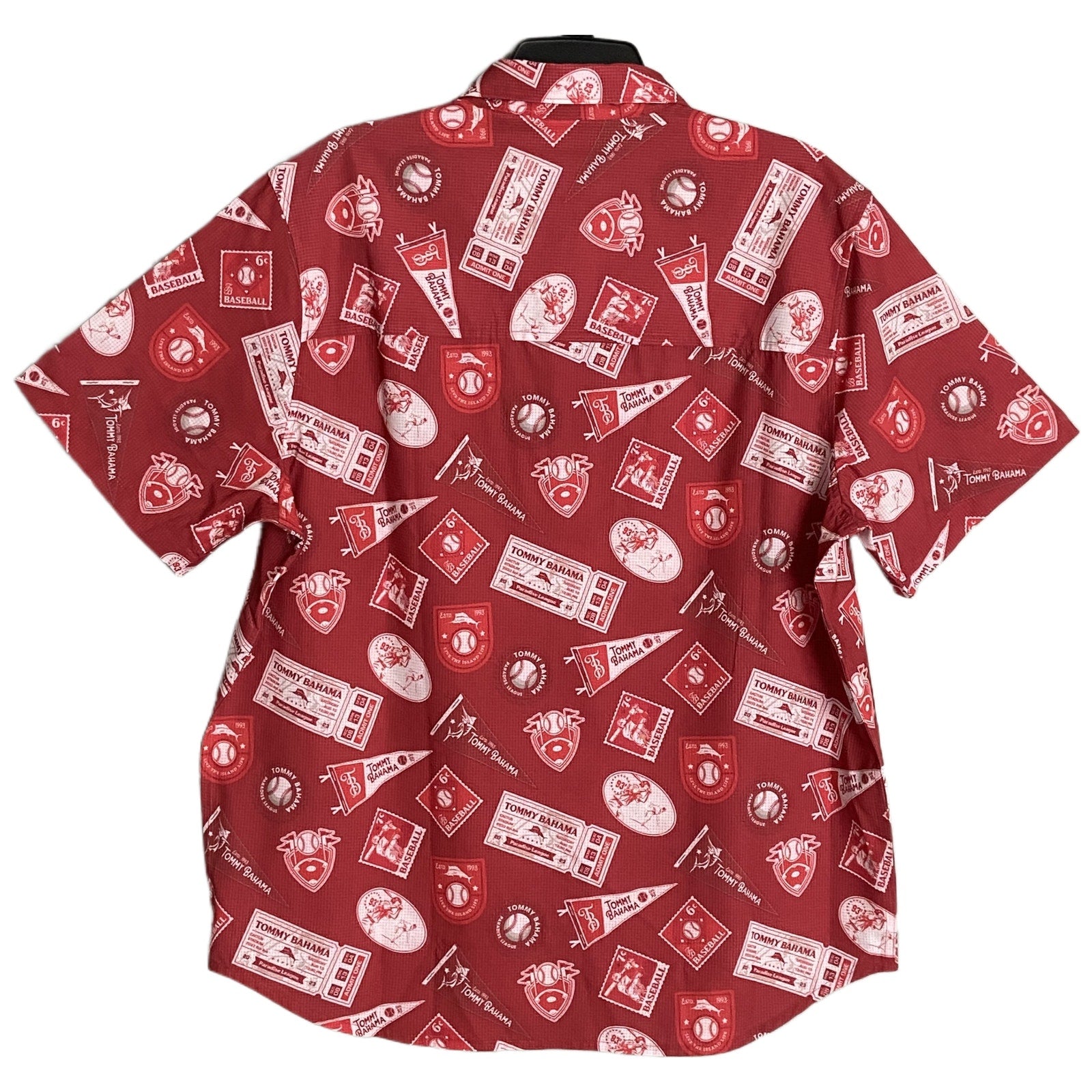 Tommy Bahama Baseball "The Bahama Coast" Men's Large Shirt Cincinnati Reds