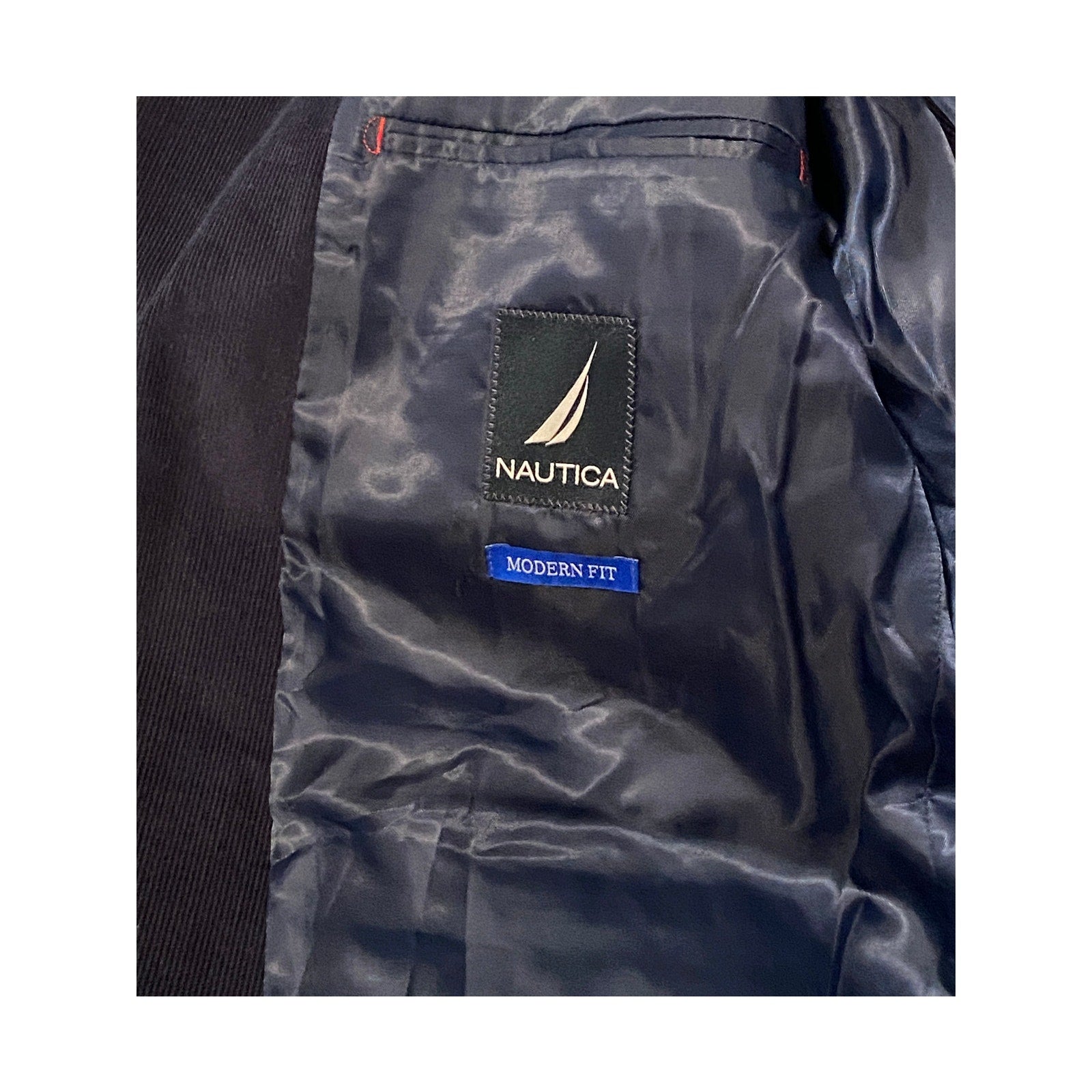 Nautica Sport Coat Men's 42 Long Corduroy Sport Coat Modern Fit Navy Blue