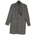 Lauren Ralph Lauren Overcoat Men's 40 Regular Wool Blend Black & White Plaid