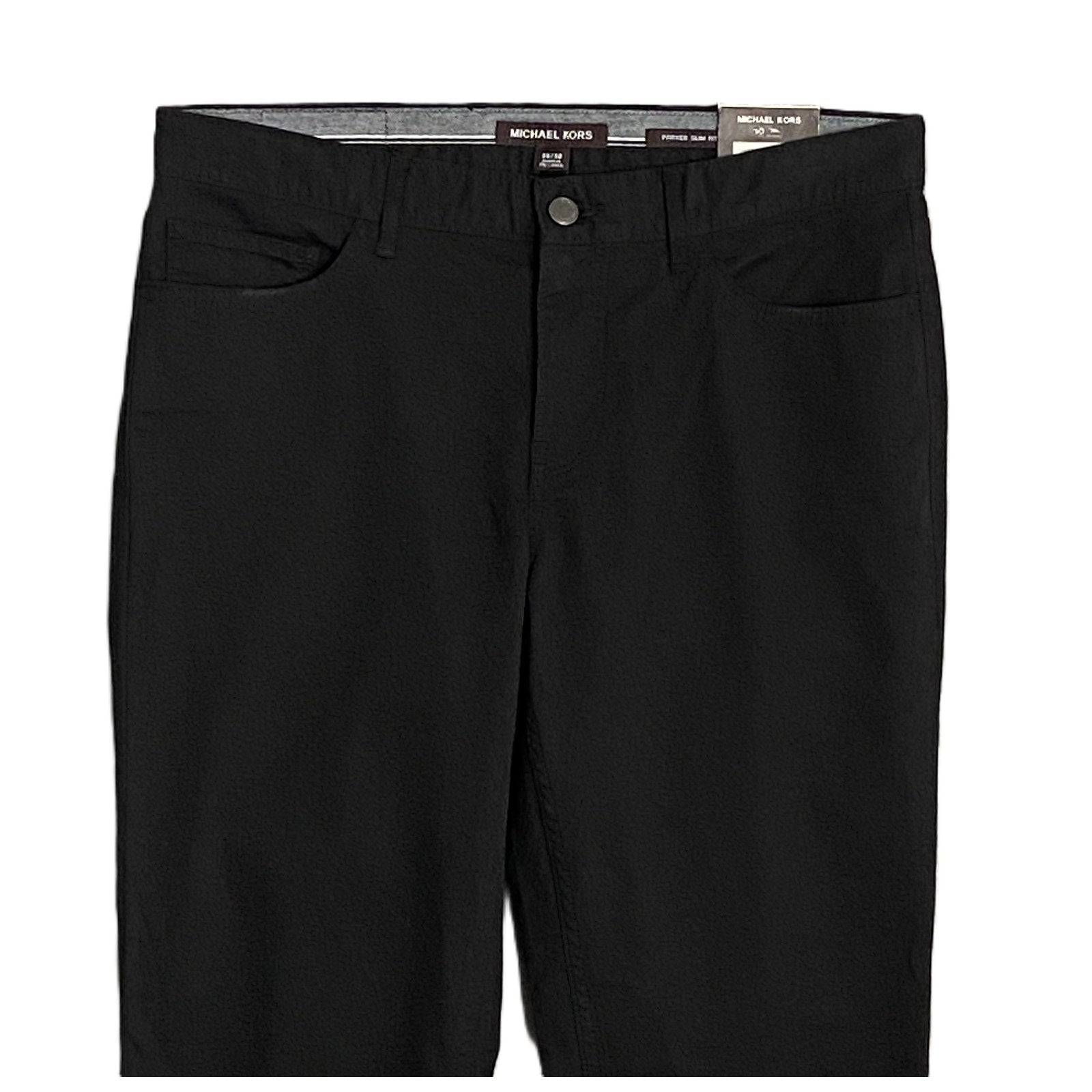 Michael Kors Pants Men's 30"x32" Parker Slim Fit Pant Stretch Solid Black NEW