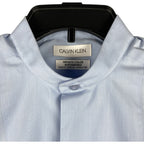 Calvin Klein Shirt Men's Small 14-14.5 Infinite Color Slim Fit Band Collar Blue