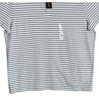 Michael Kors Polo Shirt Men's XXL Short Slv Cotton-Silk Pastel Blue Stripe