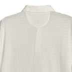Daniel Cremieux Polo Shirt 38 Men's Medium Supima Cotton Shirt White Stripe