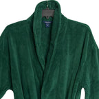 Nautica Plush Fleece Robe Men's One Size Pockets Tidal Green