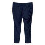 Ted Baker London Pant Men's 42R Wool Joey Dress Pant Solid Navy Blue Raw Hem