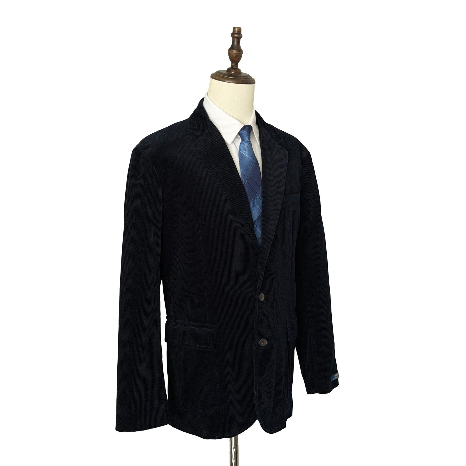 Polo Ralph Lauren Men's 48 Long Modern Fit Stretch Corduroy Jacket Navy Blue