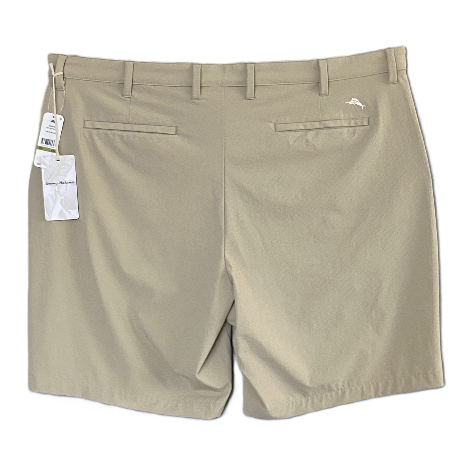 Tommy Bahama Men's 44RG x 9 "Chip Shot Short" Stone Khaki 5-Pocket Stretch