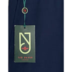 Ted Baker London Joey Pant Men's 42R Wool Dress Pant Solid Navy Blue Raw Hem
