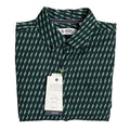 Penguin Shirt Men's Small Long Sleeve Button-Down Shirt Green Geo Print