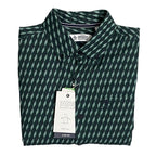 Penguin Shirt Men's Small Long Sleeve Button-Down Shirt Green Geo Print