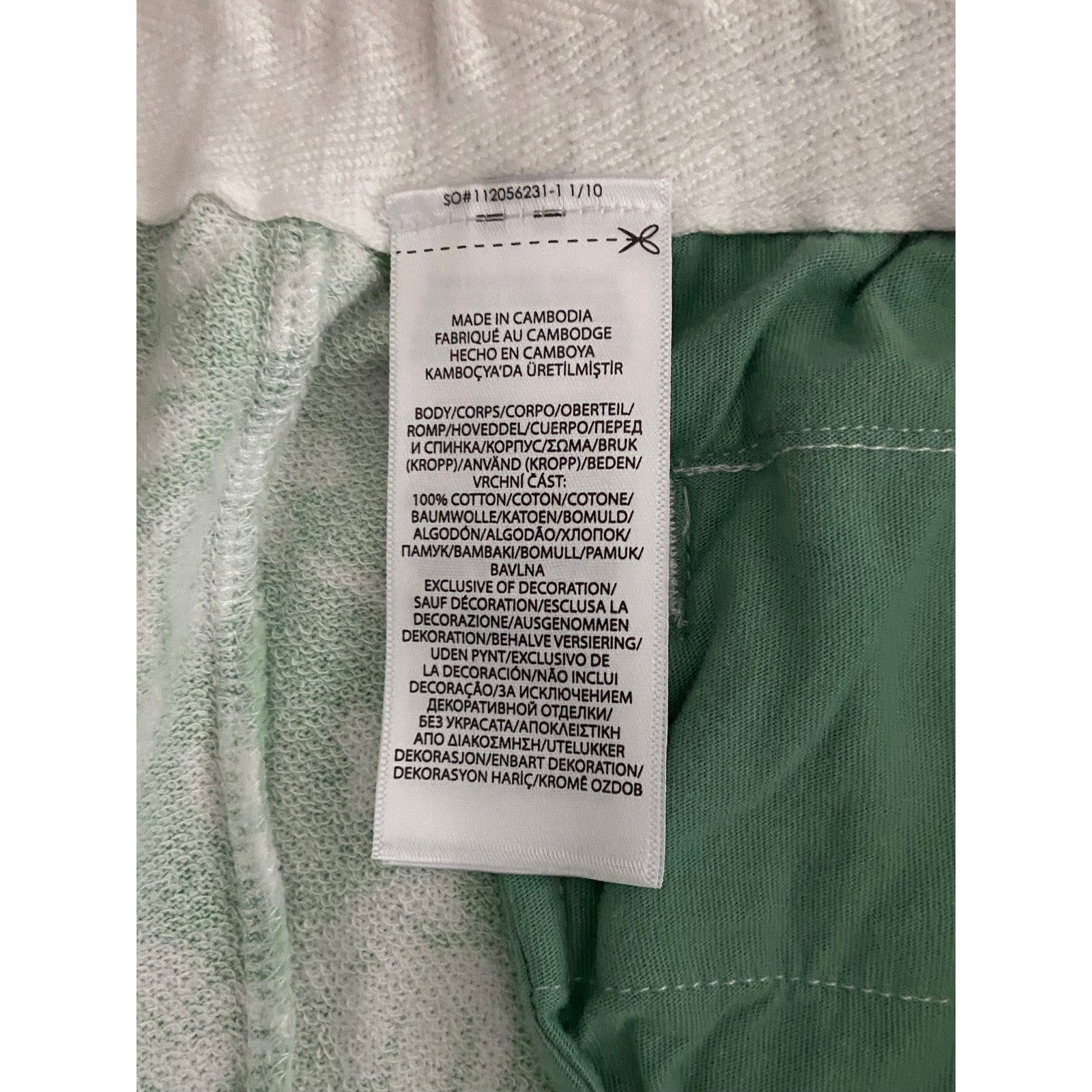 Polo Ralph Lauren Shorts Men's Medium Fleece Shorts Drawstring Green White