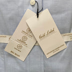 Roundtree & Yorke Shirt Big & Tall Men's 20 36/37 Dress Shirt Light Blue