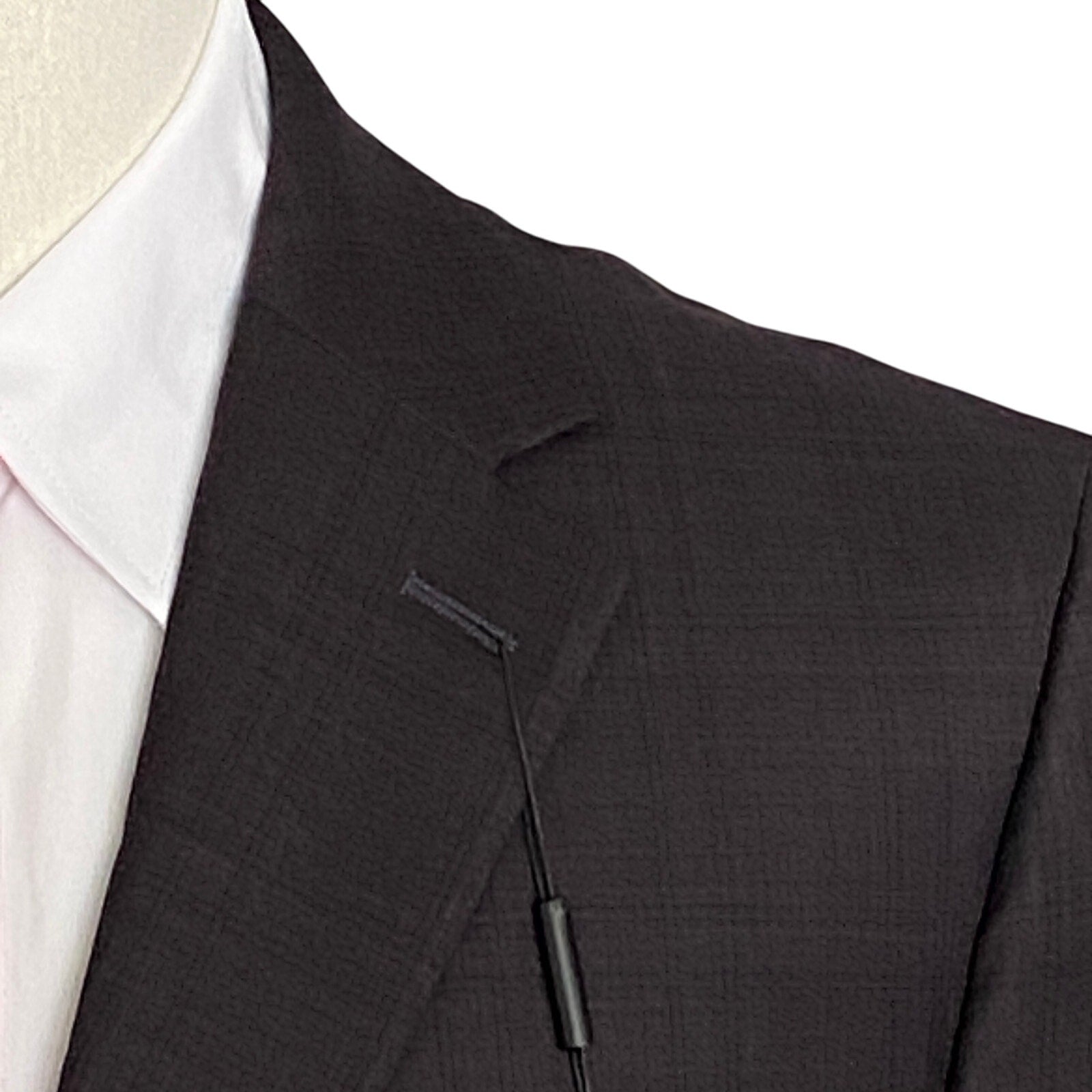 Calvin Klein Suit Jacket Men's 44 Regular Milo Skinny Wool Stretch Eggplant