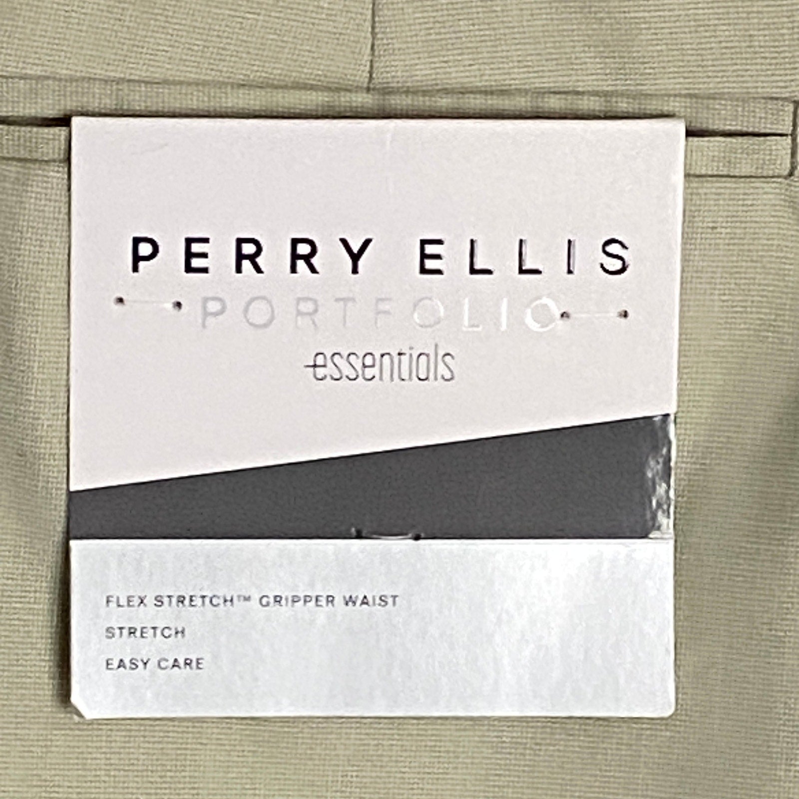 Perry Ellis Dress Pants Men's 38x30 Portfolio Slim Fit Flat Front Sand