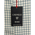 Daniel Cremieux Oxford Shirt Men's 4XB Big & Tall Button-Down Stretch Stone Blue Gingham