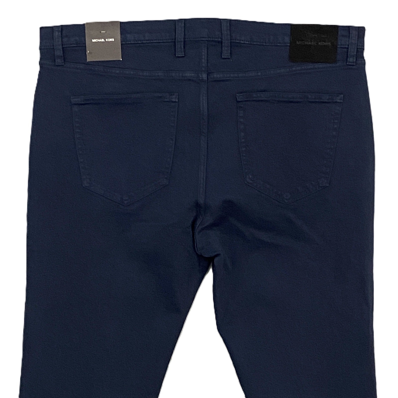 Michael Kors Men's 40x32 Slim-Fit Parker Stretch Twill Pants Midnight Blue