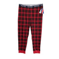 Nautica Sleep Pant Men's XL RestLuxe Elastic Waist Pockets Red & Black Check