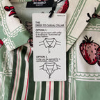 Murano Casual Shirt Men's XL "From the Garden" Slim Fit Short Slv Green/Red