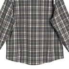 Mizzen+Main Men's XXL Trim Fit City Flannel Dress Shirt Pewter Timothy Plaid