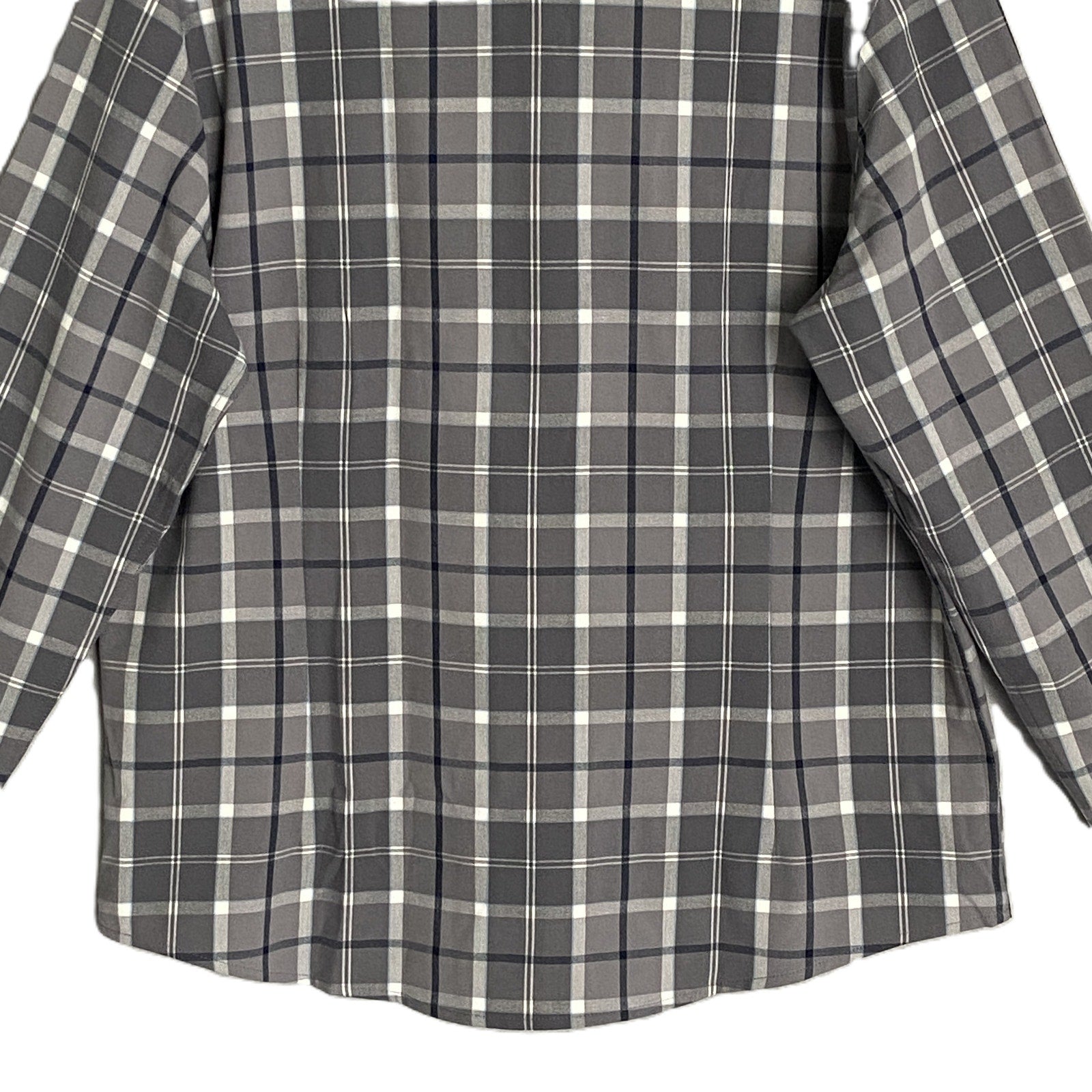 Mizzen+Main Men's XXL Trim Fit City Flannel Dress Shirt Pewter Timothy Plaid