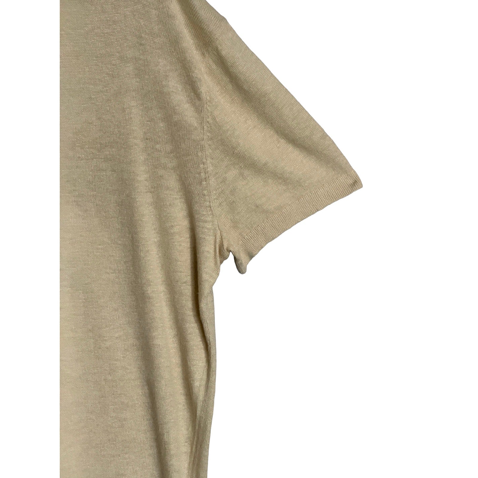 Daniel Cremieux Linen Shirt Men's Large Polo Shirt Key West Collection Beige
