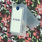 Rowm Men's Shirt Medium Casual Short Sleeve Pockets Pink Gray Floral UPF 30+