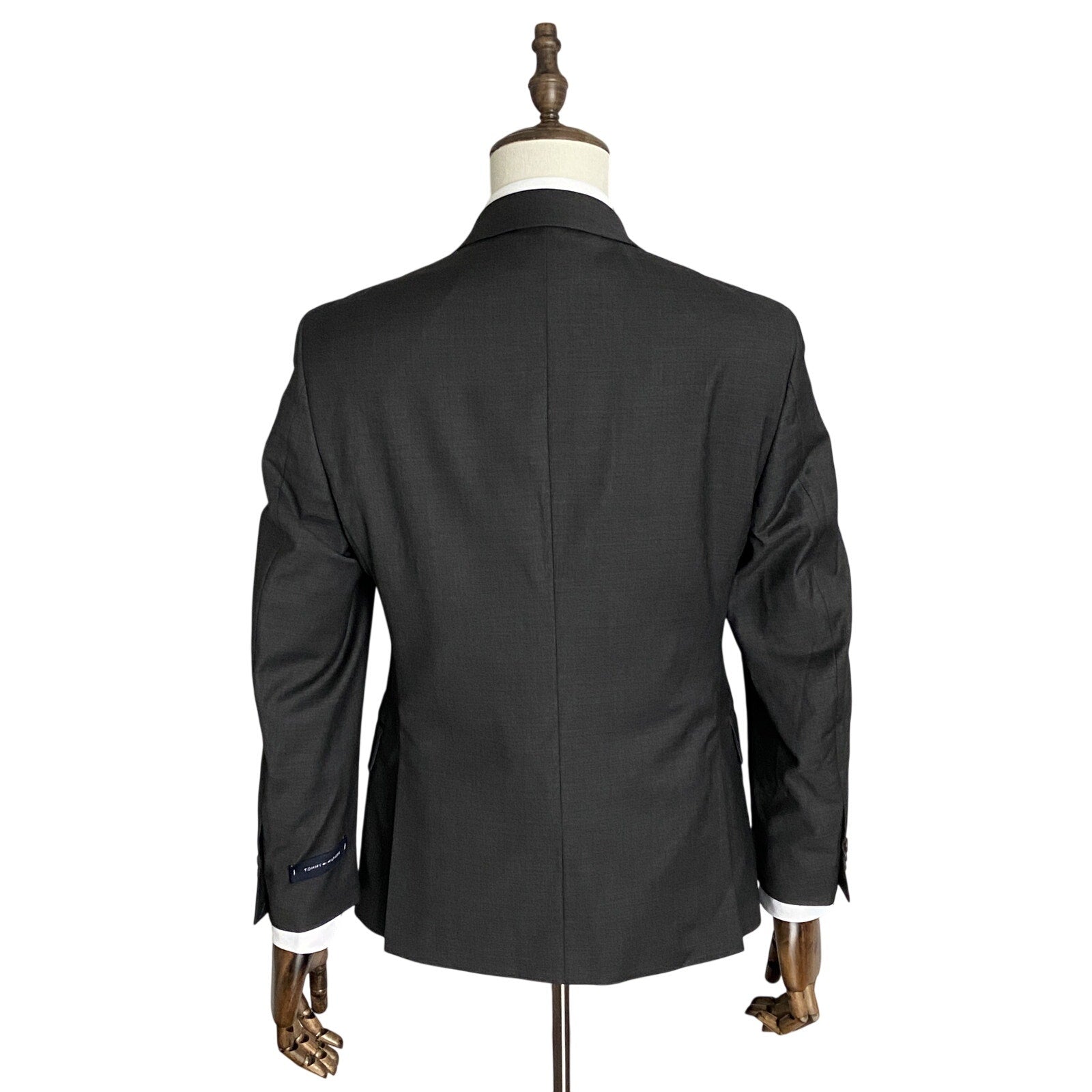 Tommy Hilfiger Suit Jacket Men's 38 Short Wool Blend Stretch Charcoal