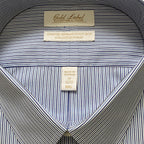 Roundtree & Yorke Shirt Big & Tall Men's 19 36/37 Blue Pinstripe Dress Shirt