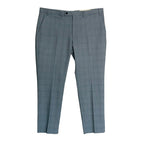 Calvin Klein Dress Pant Men's 40"x30" Slim Fit Flat Front Stretch Blue Plaid